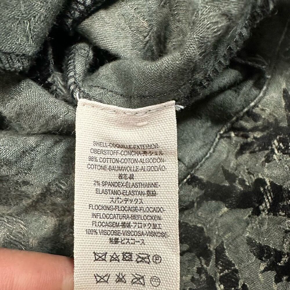Free People Women’s Size 4 Follow the Flock Floral Motorcycle Jacket Full Zip - Picture 8 of 8
